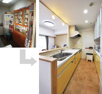 施工例アルバム マンションリフォーム【これから始まるご夫婦だけの生活。柔らかいカラーで明るく生まれ変わったゆったりLDK ~ 神戸市M邸】