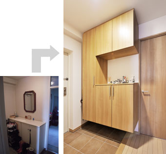施工例アルバム マンションリフォーム【これから始まるご夫婦だけの生活。柔らかいカラーで明るく生まれ変わったゆったりLDK ~ 神戸市M邸】